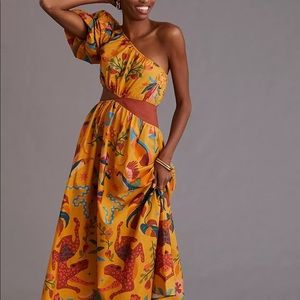 Farm Rio x Anthropologie One-Shoulder Maxi Dress
